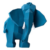 Figura Geométrica De Elefante De Resina Para Decoración De H