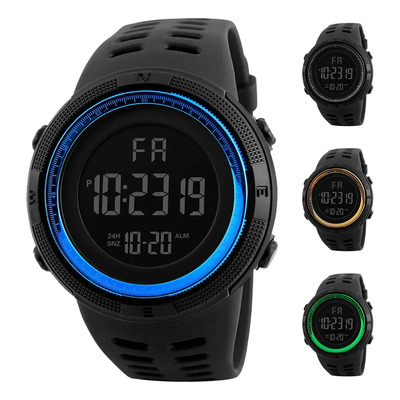 Reloj Digital Deportivo Multifuncional A Prueba De Agua Negro