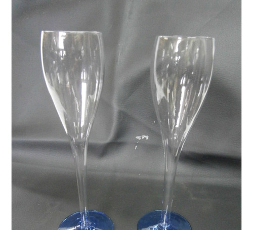 Copas Cristal Base Azul Precio X C/u