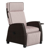 Grand Patio - Silla Reclinable De Mimbre De Polietileno Con.