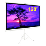 Pantalla Para Proyector Con Tripie, 120'' Pulgadas, Retractil, 3.05 Mts