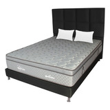 Combo Pocket Semidoble Maxiflex+base Cama+cabecero+almohadas