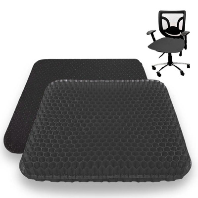 Cojin Gel Silicon Silla Ergonomico Casa Auto Oficina Panal Color Negro Diseño Tela Lisa Antideslizante Lavable | MercadoLibre