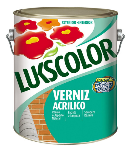 Verniz Acrílico Premium Plus Base Água 3,6 Litros Lukscolor