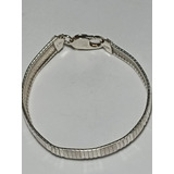 Brazalete De Plata Italiano  20 Cm Largo  18 Mm Ancho  28 G 