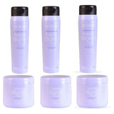 Kit Matizador Silver Violeta 3shampoo Y 3mascara De Bekim 