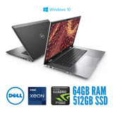 Notebook Dell 7530 - Xeon E2176 64gb Ddr4 512ssd Funcionando