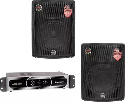 Par Caixa Passiva Leacs Brava 8pol + Pro1200 Ll Audio Igreja