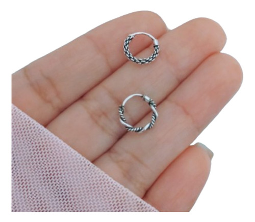 Aro Argolla Bali Mini 10 Mm Piercing - Plata 925 Regalo