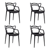 Kit 4 Cadeiras Sala Mesa Para Jantar Allegra Design Polipro