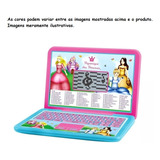 Laptop Infantil Bilíngue 60 Atividades Princesas 6217 Dmtoys Cor Rosa