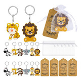 Conjunto De Chaveiros Jungle Animals De 24 Peças Com Etiquet