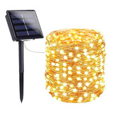 Guirnalda De Luces Solar 7m 50foco Exterior Jardin 8 Modos