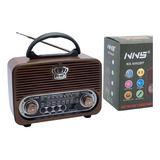 Bocina Bluetooth Radio Recargable Retro Portatil Vintage