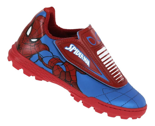 Chuteira Infantil Homem Aranha Futsal Marvel Velcro