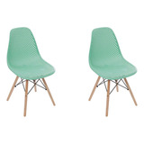Kit 2 Cadeiras Eames Design Colméia Eloisa Colorida Cor Da Estrutura Da Cadeira Verde