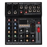 Consola Mixer Parquer 5 Canales Phantom Power Usb Bluetooth 