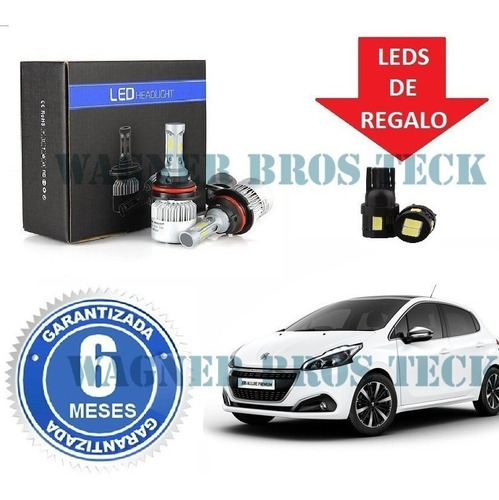 Kit Luces Led Cree Psx24 O H7 Peugeot 208 16000 Lms No Xenon