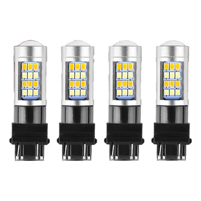 Luz Led Direccional Drl 3157 3156 Blanca Y Ámbar 4 Piezas