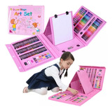 Set Kit Arte Niños Maleta Crayon Acuarela Plumon 208 Piezas