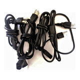 Usado Kit 4 Cables  Corriente  Pc Cpu Monitor Trifasico 1.8m