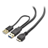 Cable Usb 3.0 A Micro B Disco Duro Externo Reforzado 50 Cm