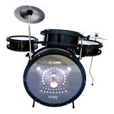 Bateria Infantil Pop X Luen C/ Pedal Banco Baquetas E Pratos