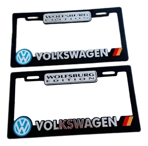 Par Porta Placas Autos Volkswagen Wolfsburg Edition