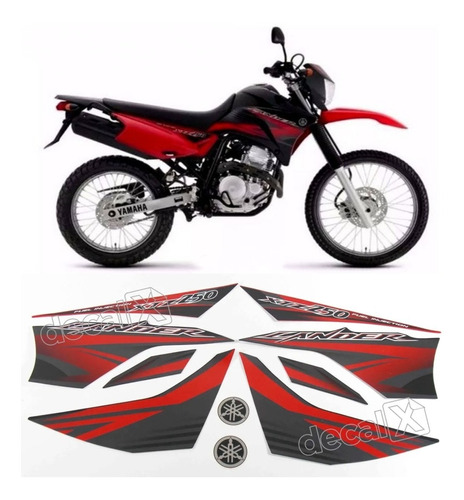 Kit Adesivos Yamaha Lander 250 2012 Vermelha 10363