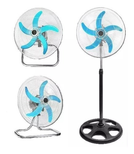 Ventilador 2 Und Industrial Metálico 18 Alta Potencia 3 En 1