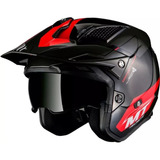 Casco Moto Abierto Mt District H5 Rojo Mate 