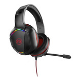 Audífonos Gamer Maxell Headset Force9 Jack 3.5 Conector Usb Luz Rgb Control De Volúmen