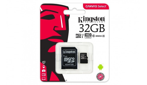 Memoria Micro Sd Kingston 32gb Sdhc 80r Uhs-i Clase 10