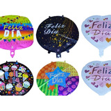 Surtido 100 Globos Metalicos 45 Cm Feliz Dia