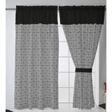 Juego De Cortinas Baruk Negro , 2.15m Alto X 2.78