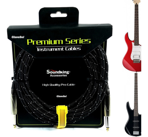 Cable Para Guitarra Plug A Plug 6.3mm 3 Metros Soundking Cds