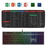 Mouse Pad Gamer Oficina 80x30cm Word/excel Antideslizante