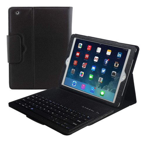 Funda Con Teclado Para iPad 2 3 4 Eoso Bluetooth Negro
