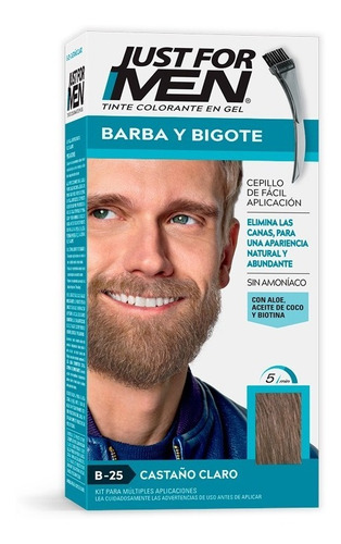 Tinte Just For Men Barba Y Bigote Castaño Claro (b-25)