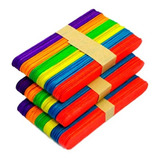 Palos De Paleta De Colores * 100 Unidades   