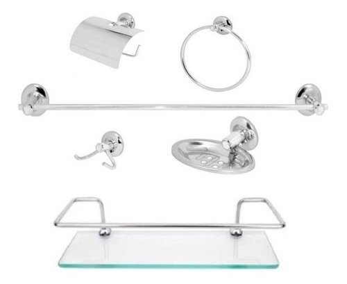 Acessorios Banheiro Inox Lavabo Conjunto Porta Shampoo