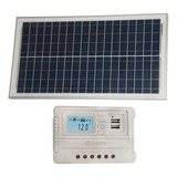 Pack Panel Fotovoltaico 30w + Regulador Solar Enertik Cuotas