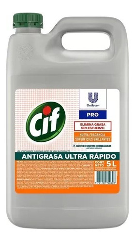 Cif Antigrasa Ultra Rapido  X 5 Lts - Full