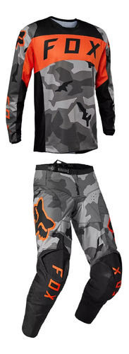 Equipo Conjunto Fox 180 Bnkr Motocross Enduro Mx Naranja ®