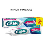 Kit Creme Fixador De Dentadura Corega Ultra C/ 3un 68g Cada