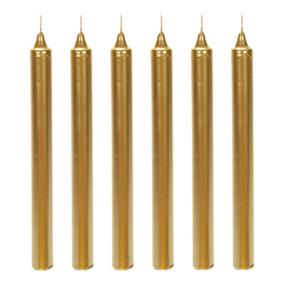Paquete De Velas Largas Doradas\u002F Dorado - 20 Piezas, 20 Cm. | MercadoLibre
