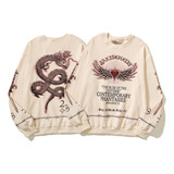 Retro Love Wings Waffled Crewneck Couples Sweat