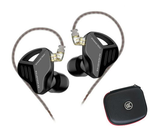 Auriculares In Ear Kz Zvx 1dd Cable Desmontable Sin Mic Color Negro