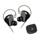 Audífonos Kz Zvx Sinmicrófono Original Hifi+estuche Kz Negro