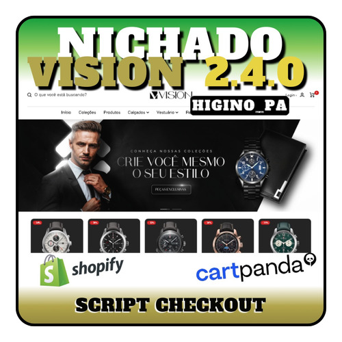 # Tema Vision Nichado + Script Checkout Vision P/ Yampi